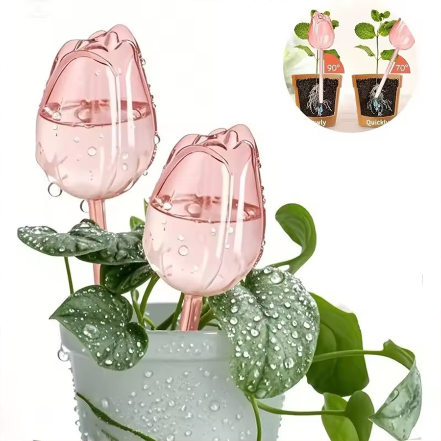 Self Watering Planter - Şeffaf Kalın PET Lale Şeklinde Kendiliğinden